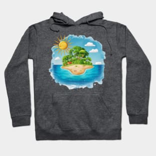 Beautiful little deserted island full of sunshine Hoodie